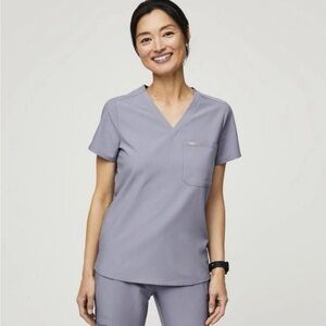 Figs Catarina Vapor Blue Space Dye Top